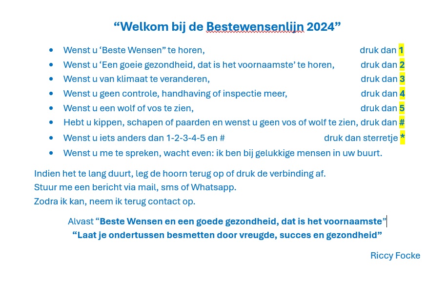 wenskaart 2024, beste wensen,